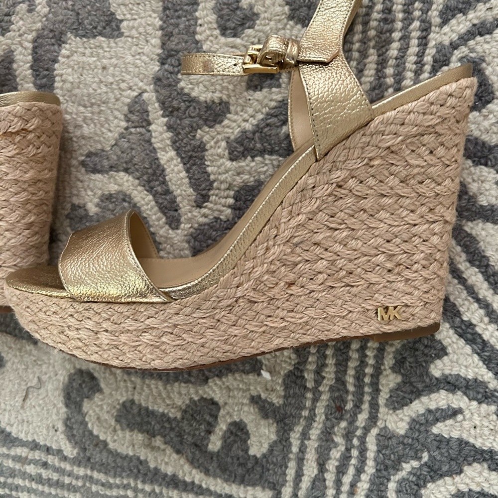 Michael Kors Gold Espadrilles